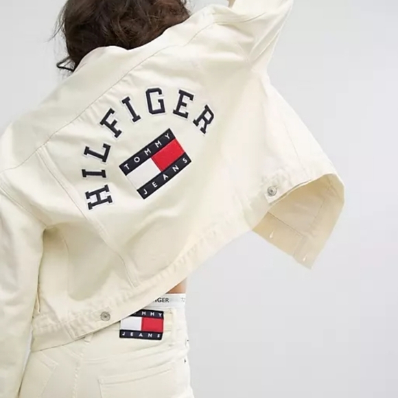 ASOS Tommy Hilfiger 90s Girlfriend Trucker Jacket Size Small...z - Picture 1 of 11